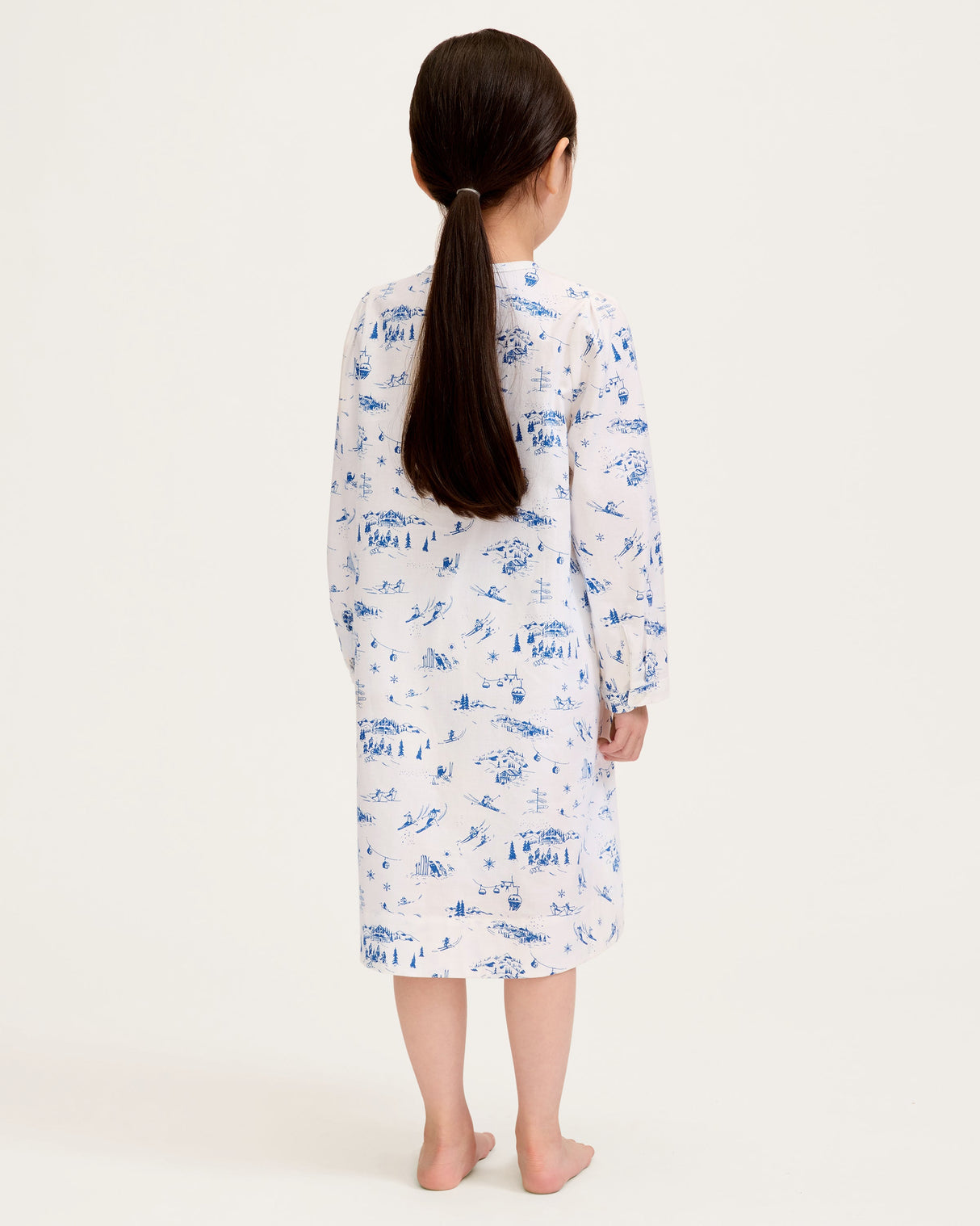 Girl's Twill Beatrice Nightgown in Chalet Toile - HoneyBug