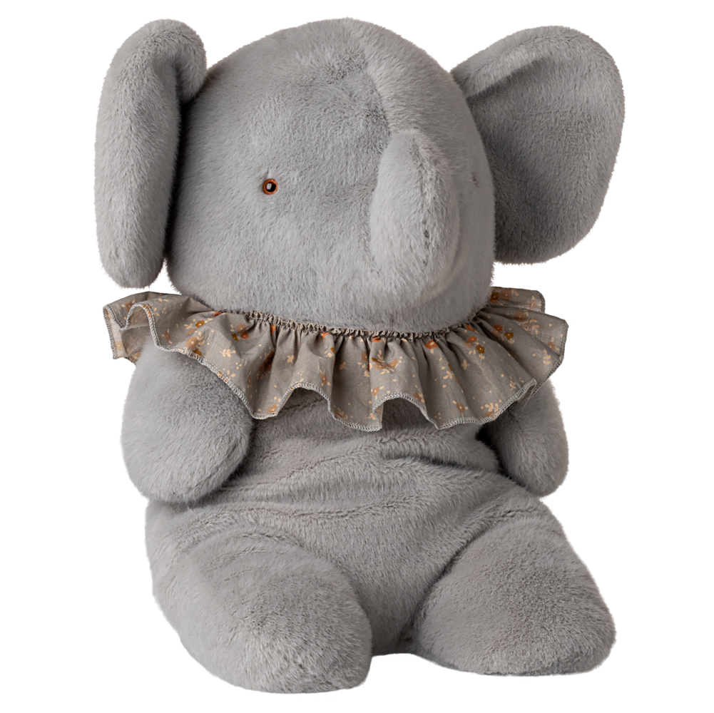 Elephant Plush, Big - Blue/Grey - HoneyBug