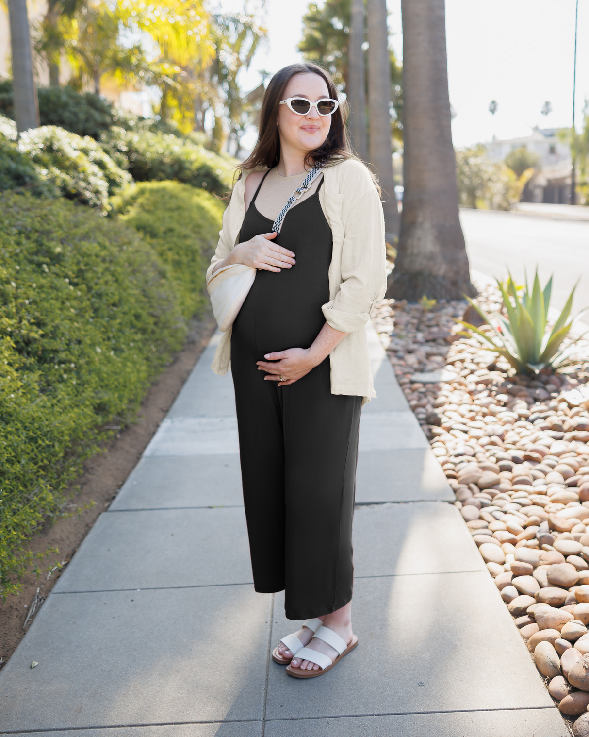 Charlie Maternity & Nursing Romper | Black - HoneyBug