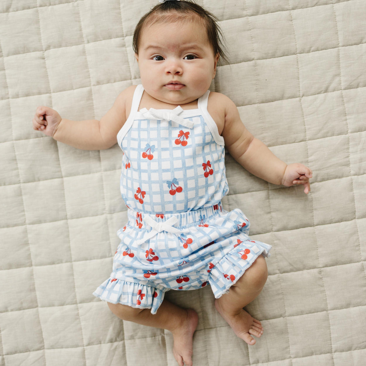 Shorts Set | Gingham Cherry