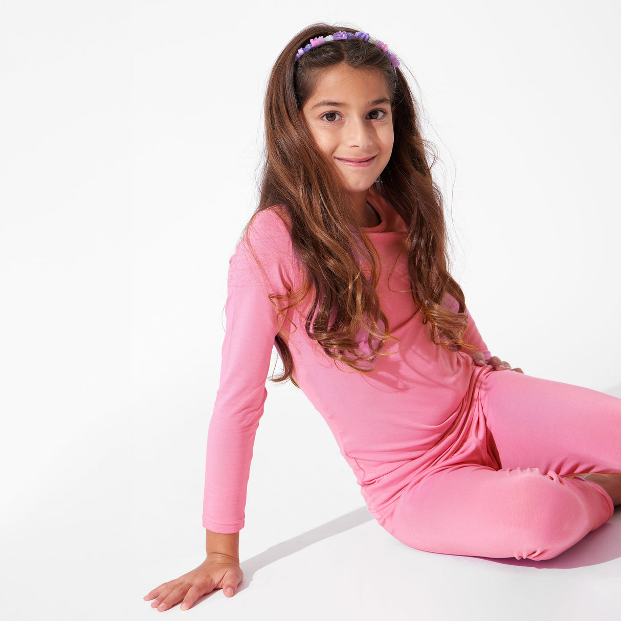 Bubblegum Pink Bamboo Kids Pajamas - HoneyBug