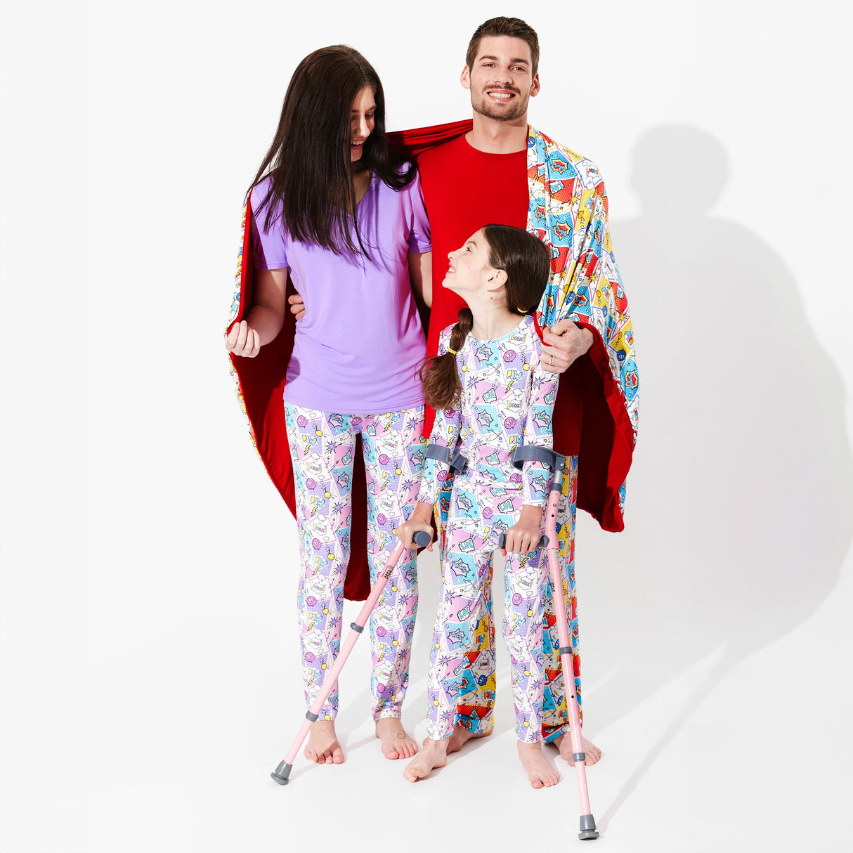 Comic Purple Bamboo Kids Pajamas - HoneyBug