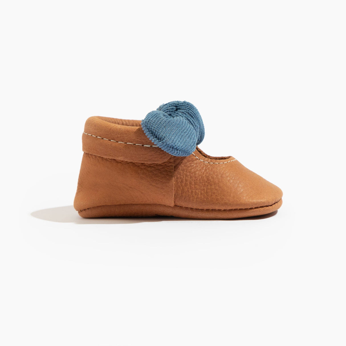 Corduroy Cowgirl Knotted Bow Baby Shoe - HoneyBug