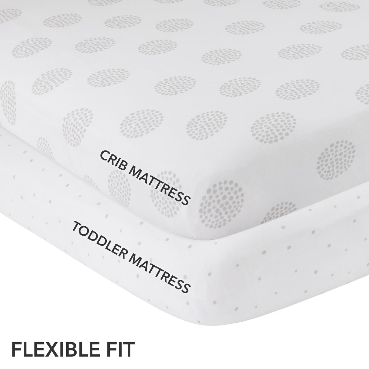 Crib Sheet Set - Grey Dottie - HoneyBug