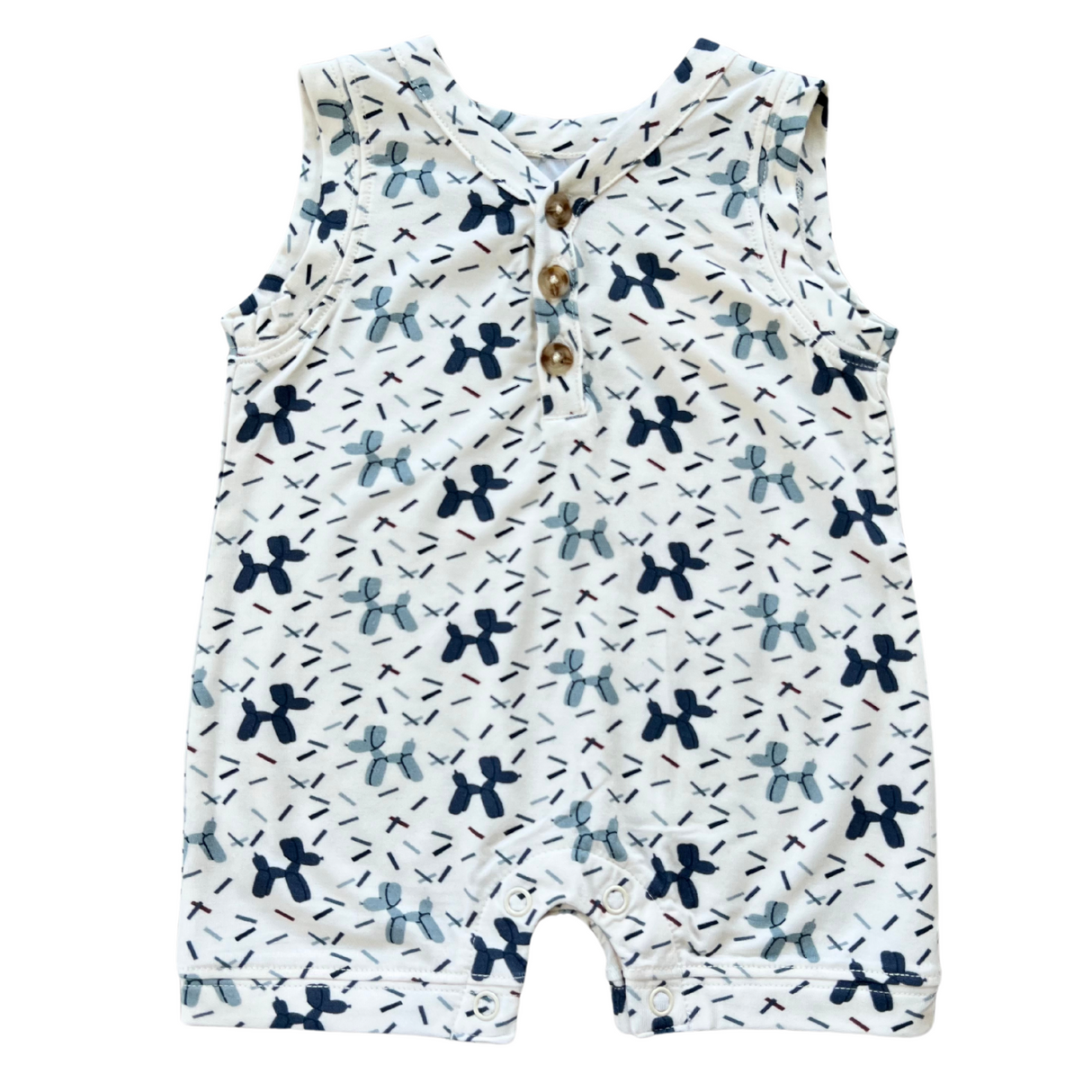 Boy's Sleeveless Romper - HoneyBug