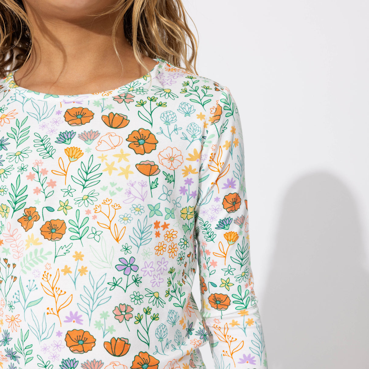 Summer Floral Bamboo Kids Pajamas - HoneyBug