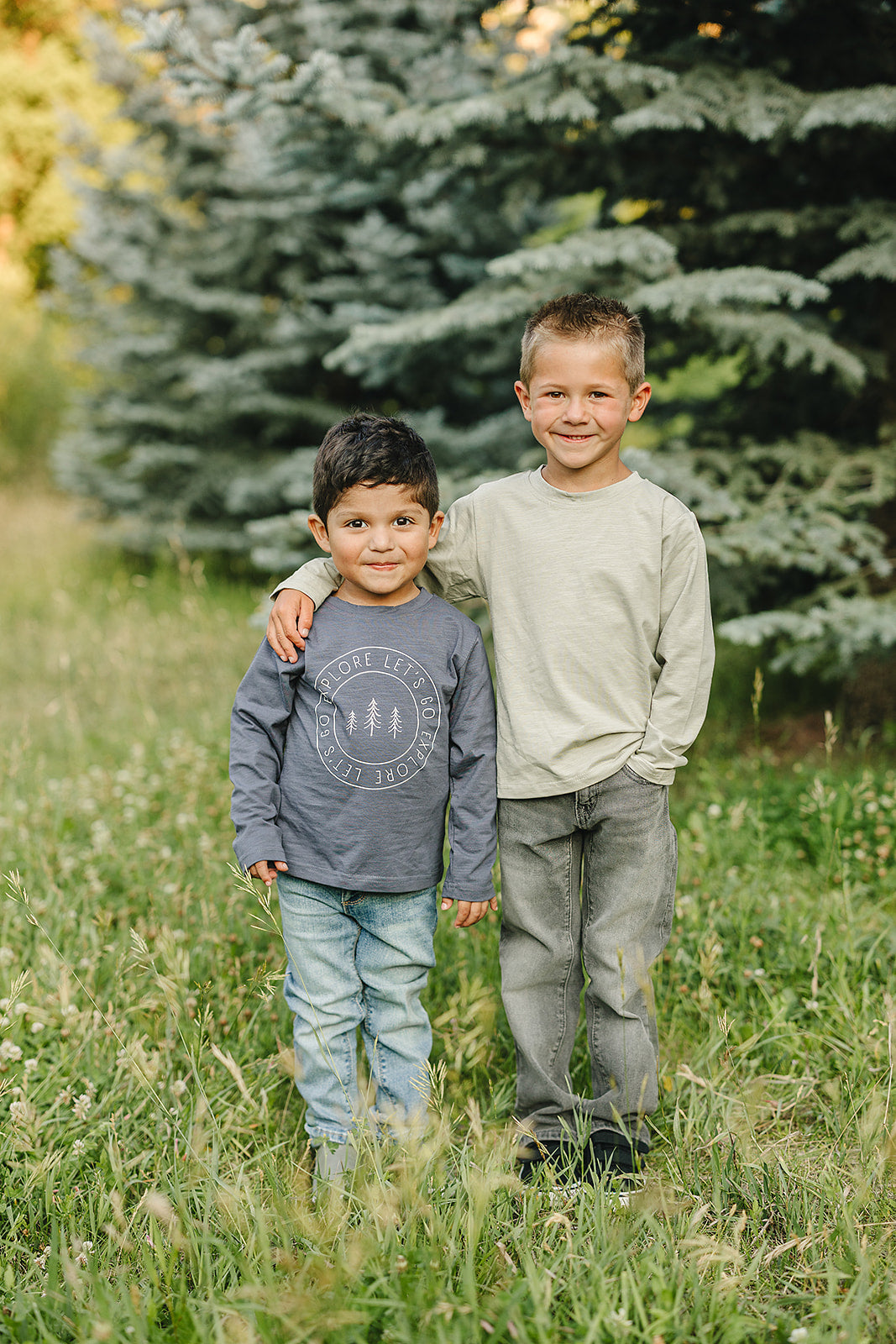 Sage Long Sleeve Cotton Tee - HoneyBug