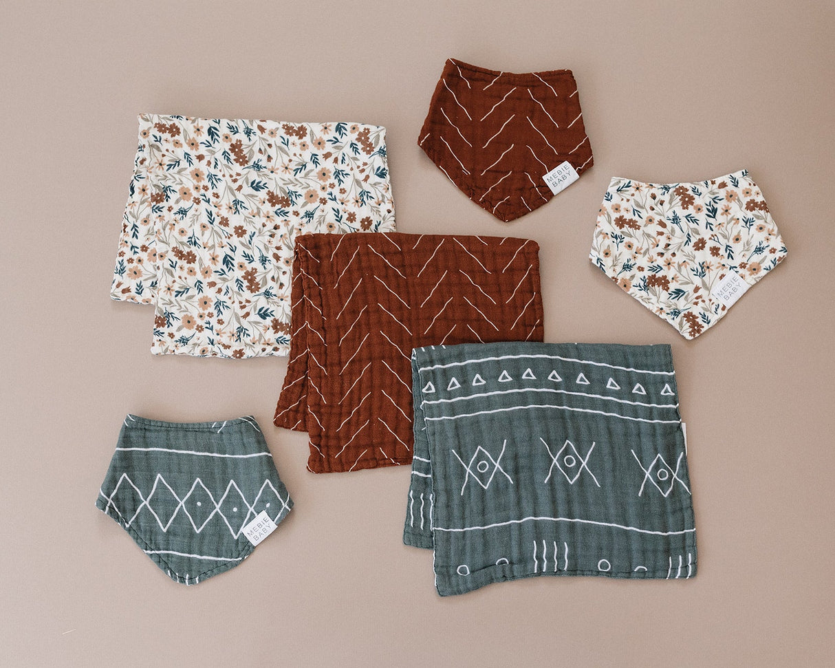 Rust Mudcloth Bib - HoneyBug