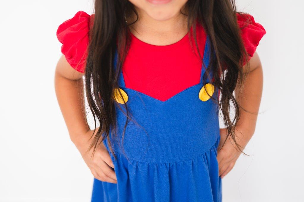 Red Super Bro Dress - HoneyBug