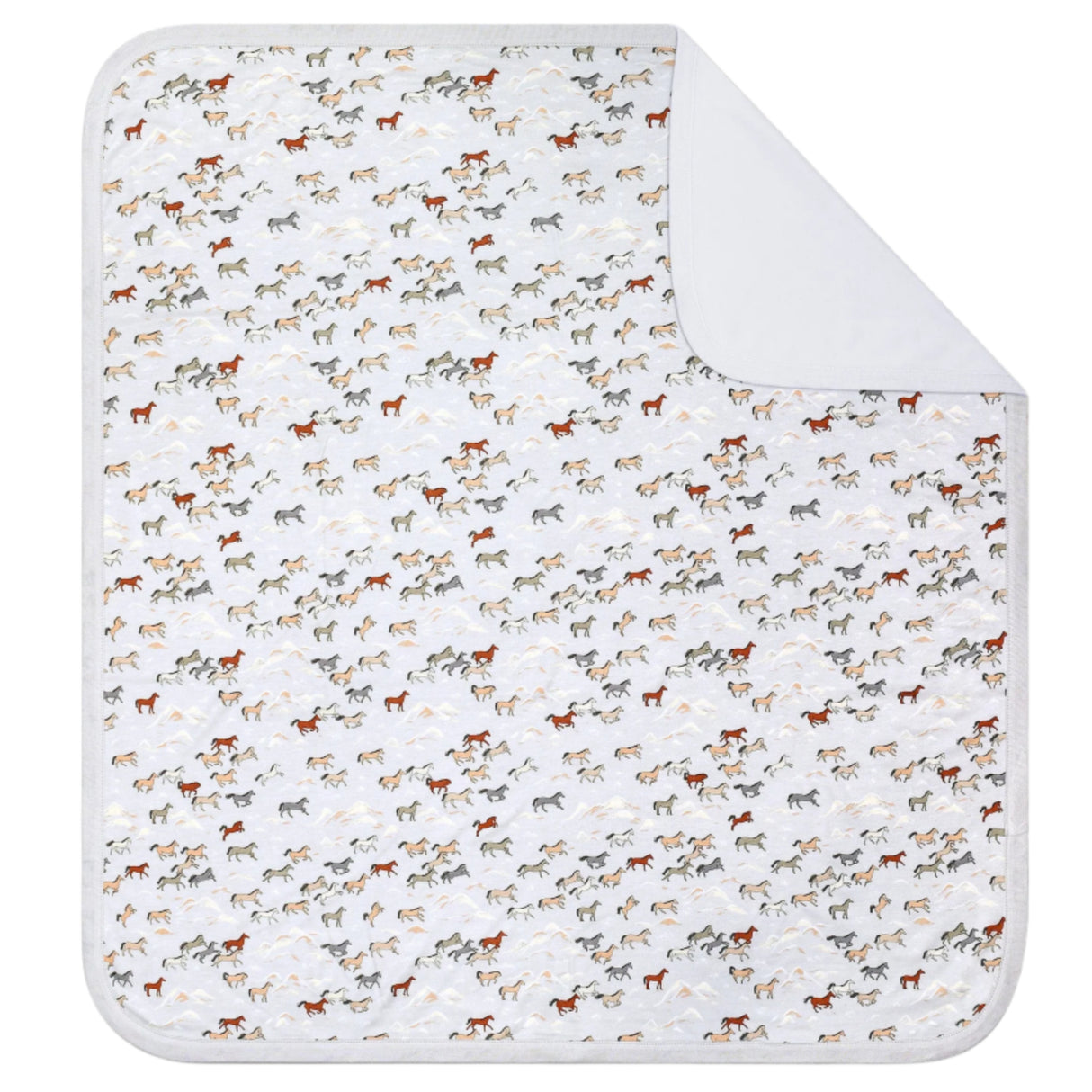 Bamboo Blend Baby Blanket - Wild Horses - HoneyBug