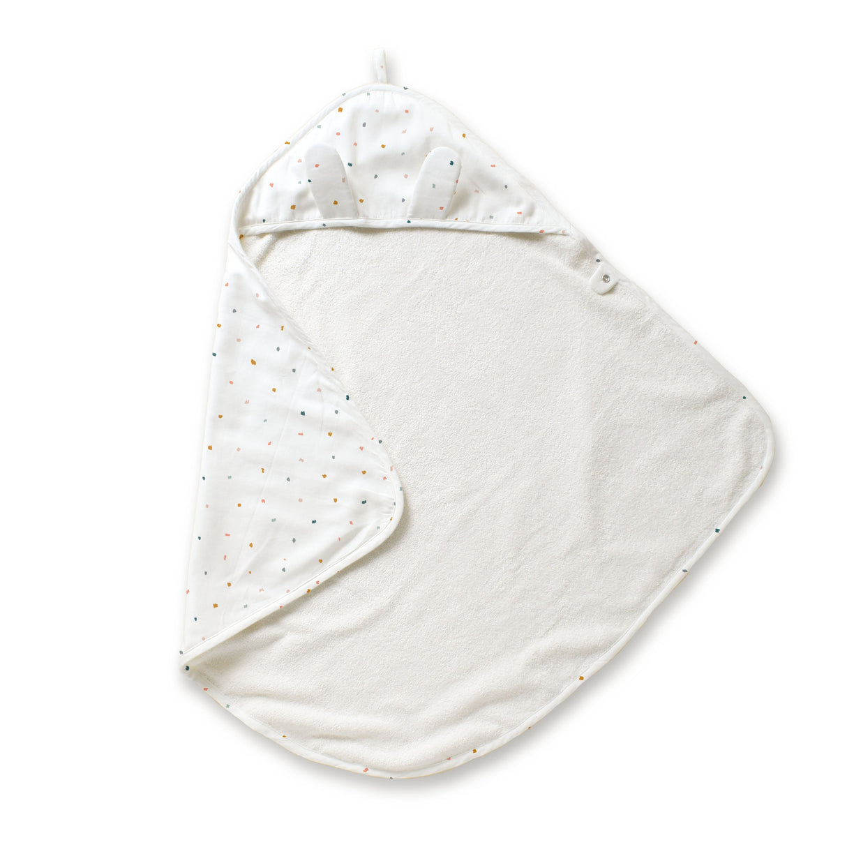 Organic Baby Hooded Towel - Dotty - HoneyBug
