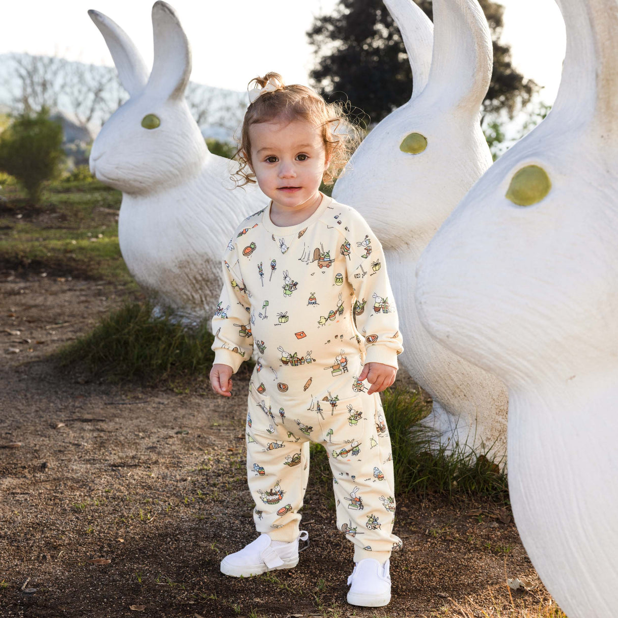 Bunny Workshop French Terry Daywear Romper - HoneyBug