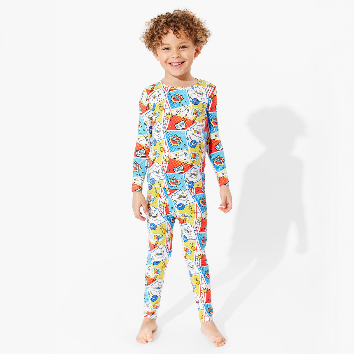 Comic Hero Bamboo Kids Pajamas - HoneyBug