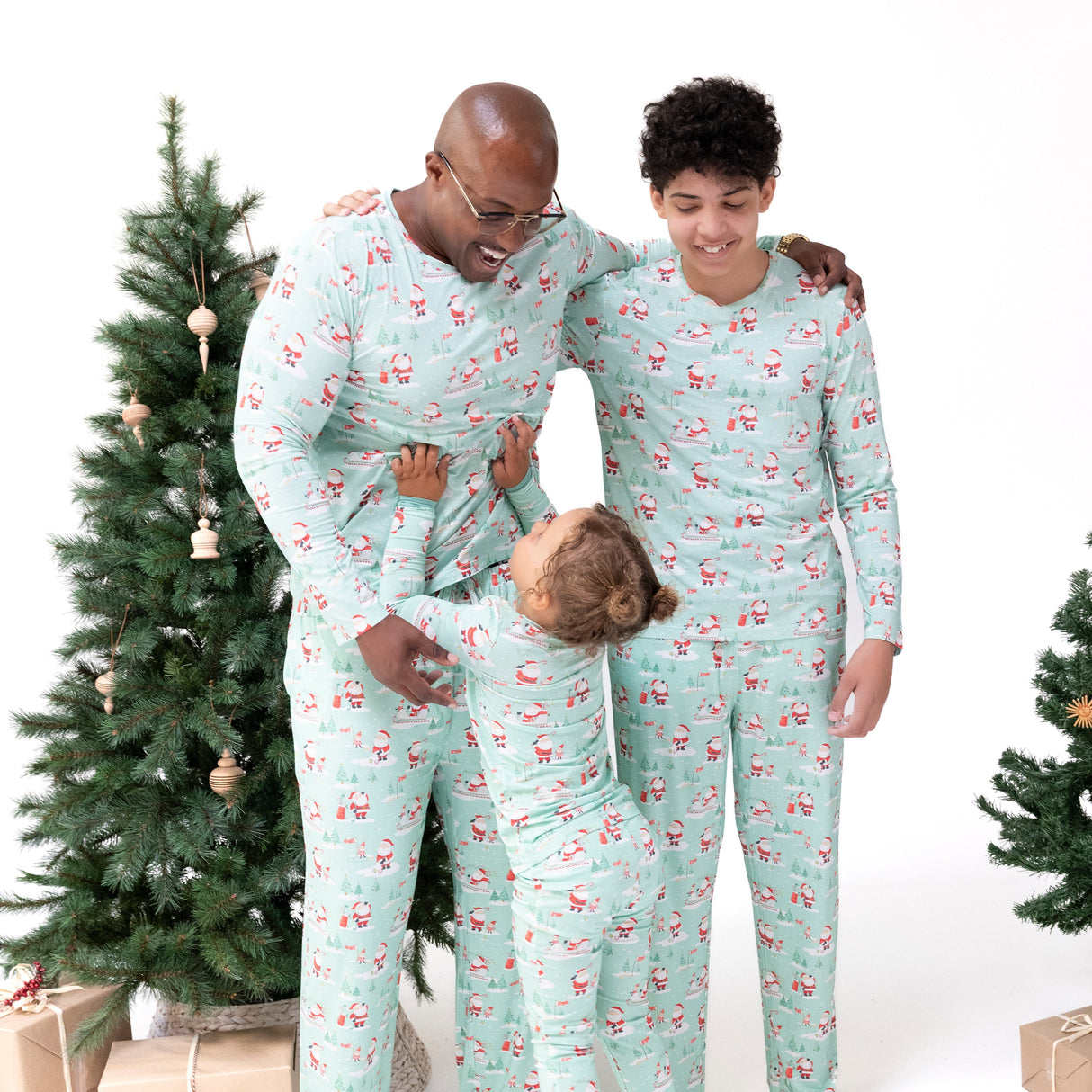 Adult Bottom with Pockets - Golfing Santa and Elves - HoneyBug