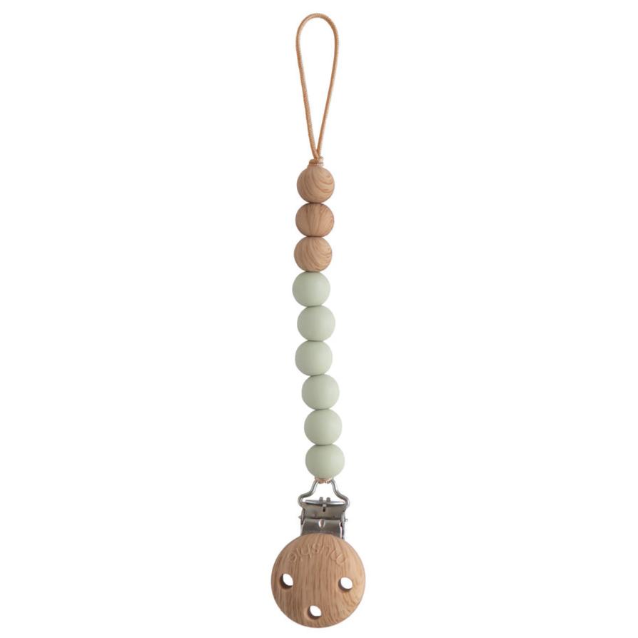 Silicone Pacifier Clip | Eva - Sage - HoneyBug