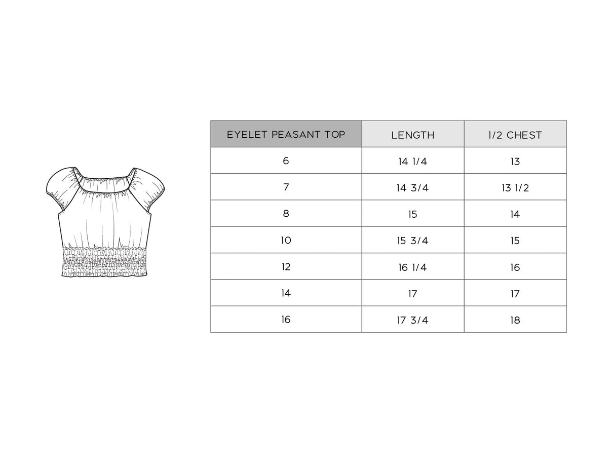 Eyelet Peasant Top