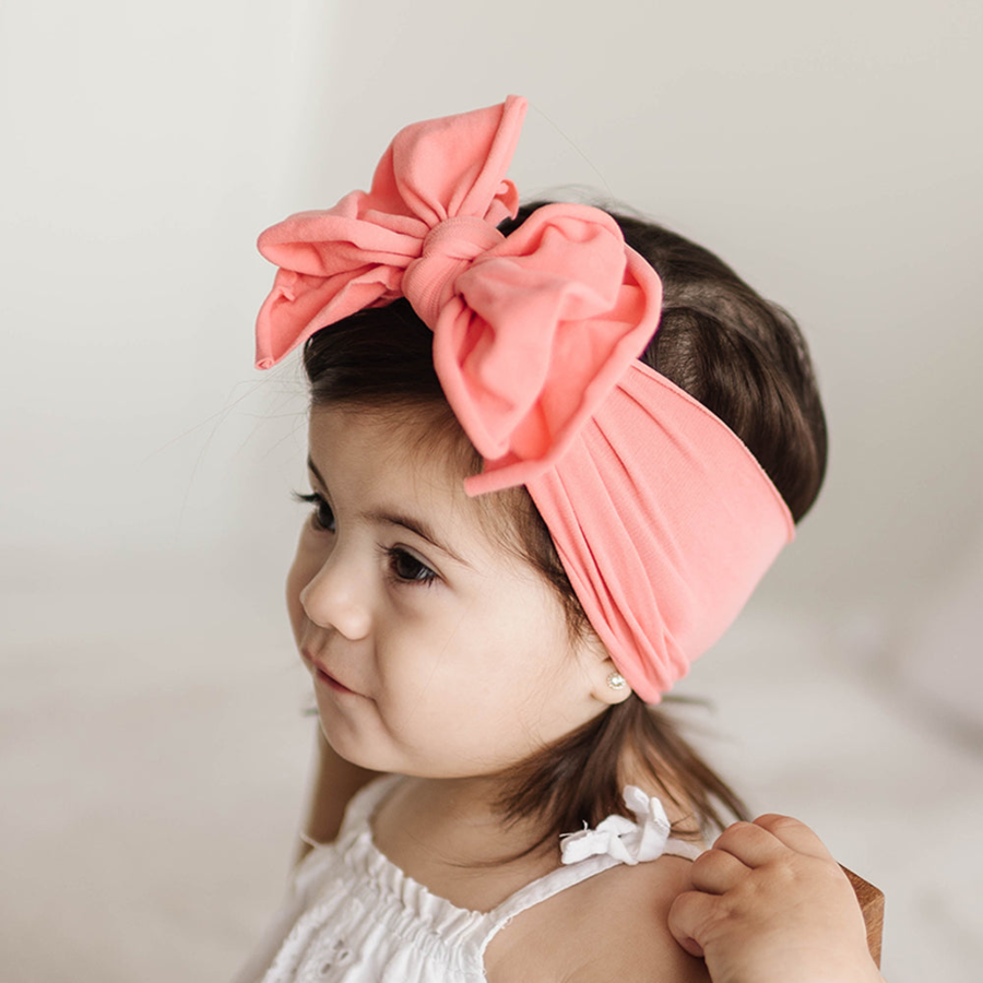 Baby Bloom Bows: Coral - HoneyBug