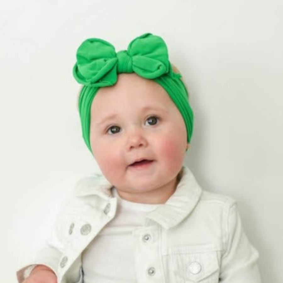 Baby Bloom Bows: Kelly Green - HoneyBug