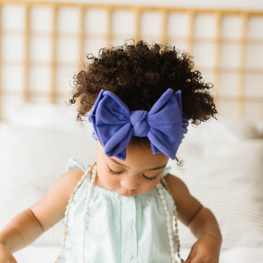 Baby Bloom Bows: Purple - HoneyBug