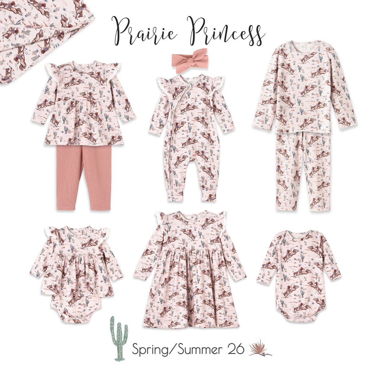 Prairie Princess Baby Girl Bamboo Western Zipper Romper - HoneyBug
