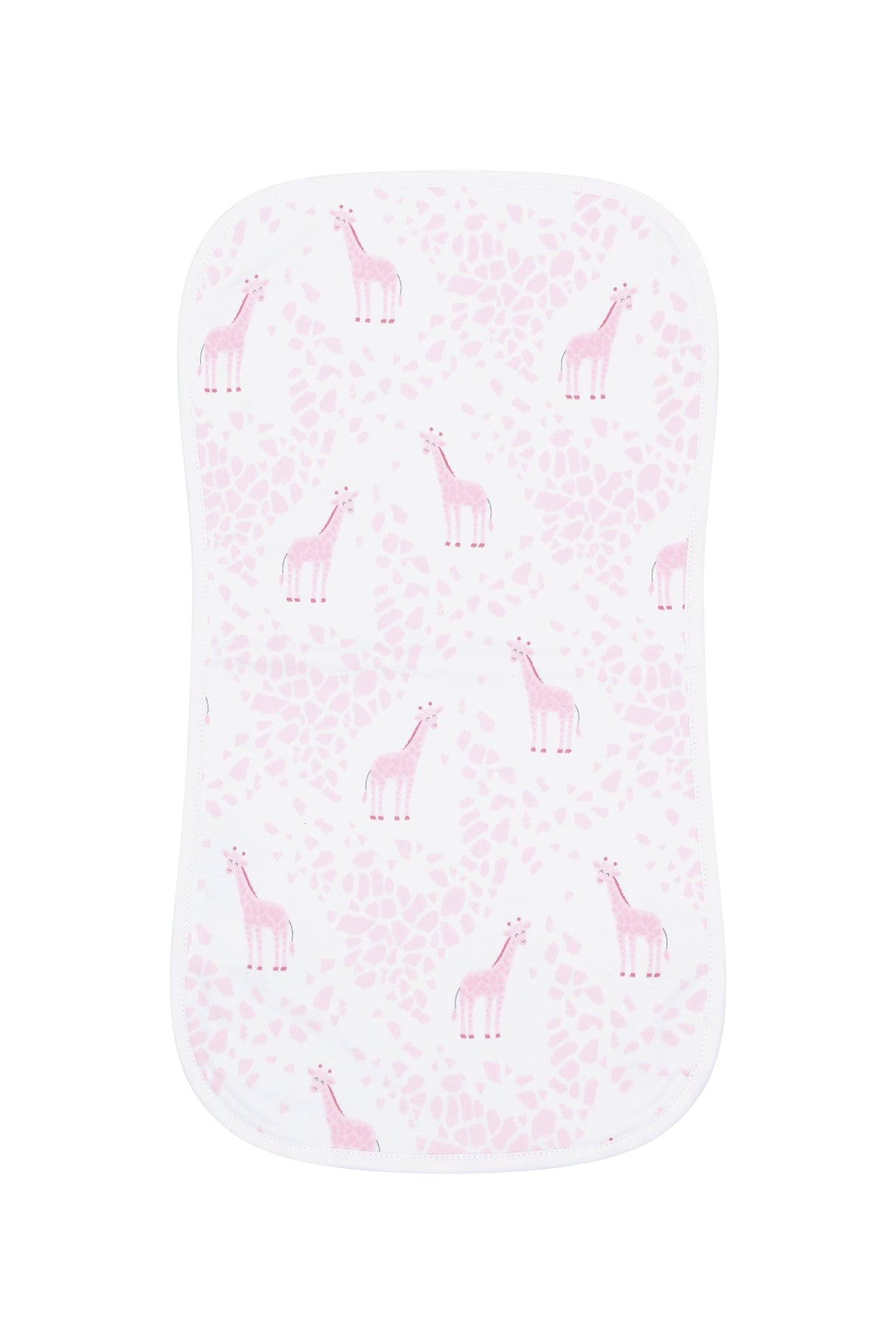 Pink Giraffe Print Burp Cloth - HoneyBug
