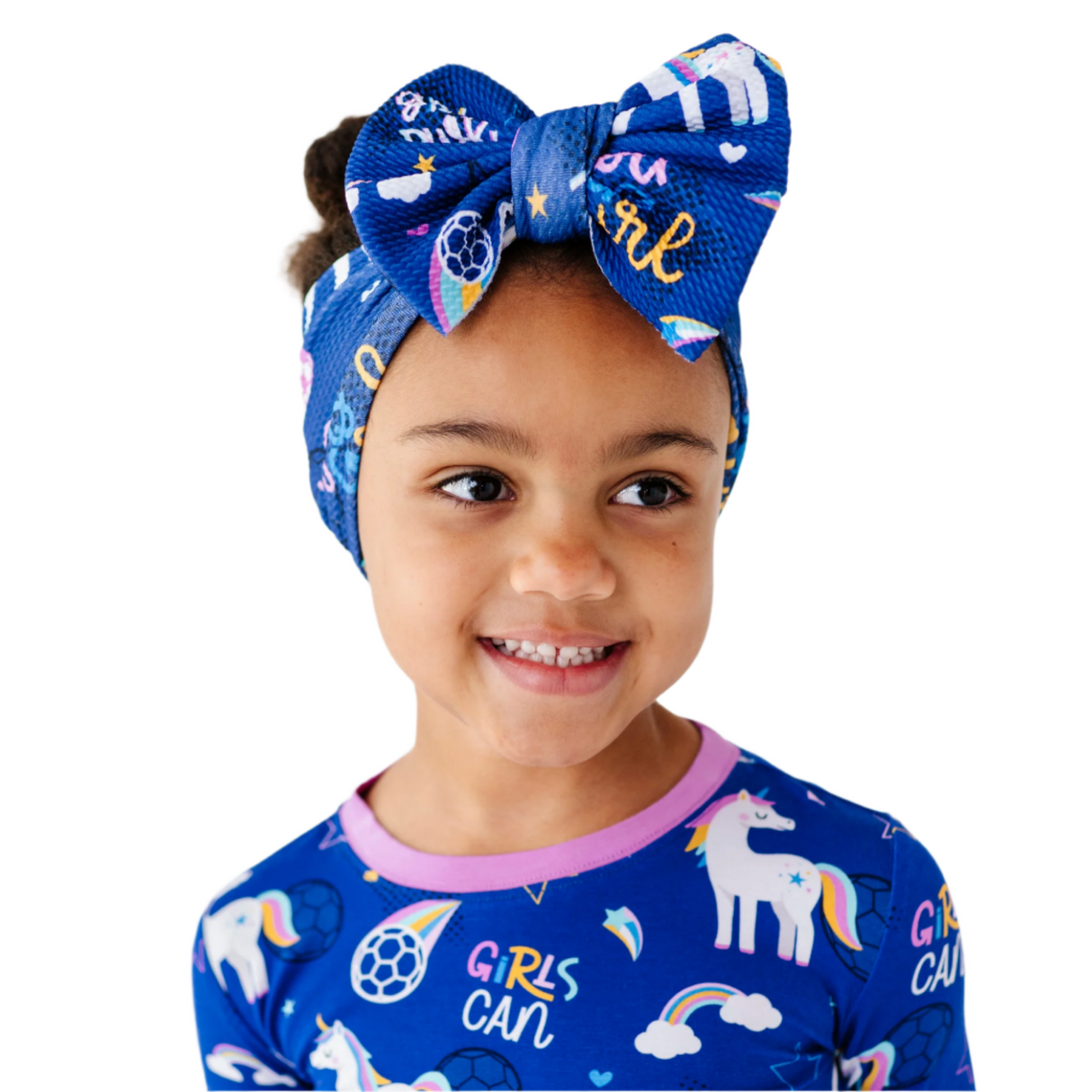 Unicorn Goals Biggie Bow - HoneyBug