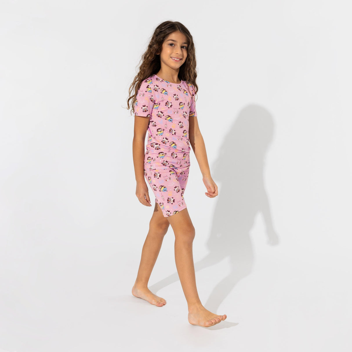 Despicable Me 4: Minions Always Popping Bamboo Kids Pajama Short Set - HoneyBug