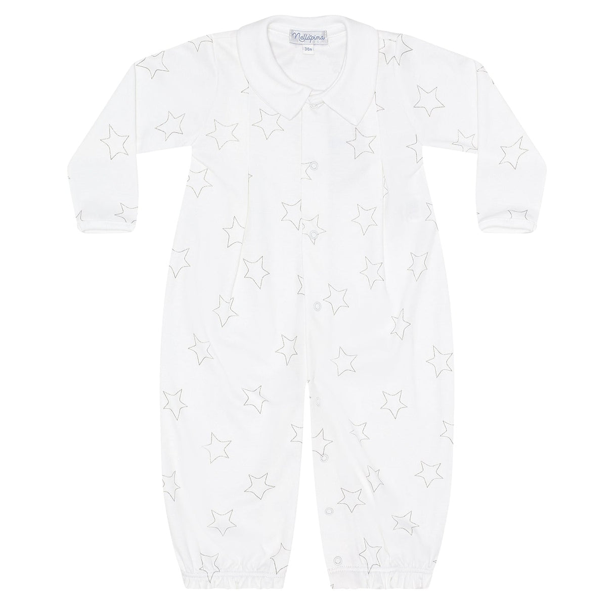 Grey Stars Print Converter Gown