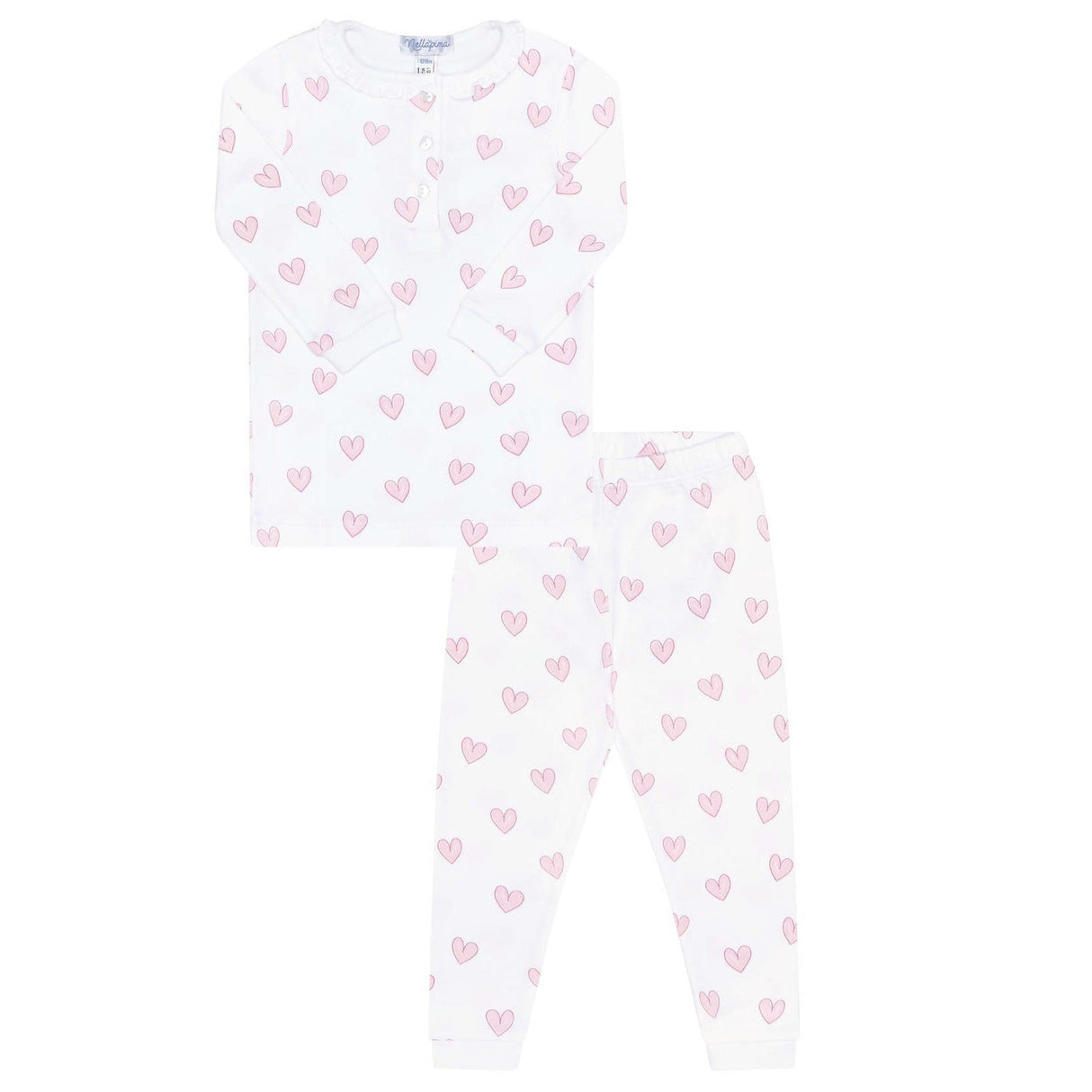 Pink Heart Print Pajama - HoneyBug