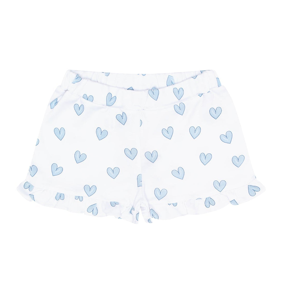 Blue Heart Print Shorts