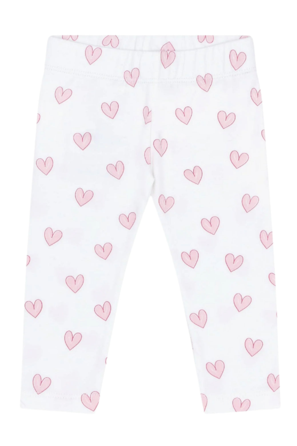 Pink Heart Print Pima Leggings - HoneyBug
