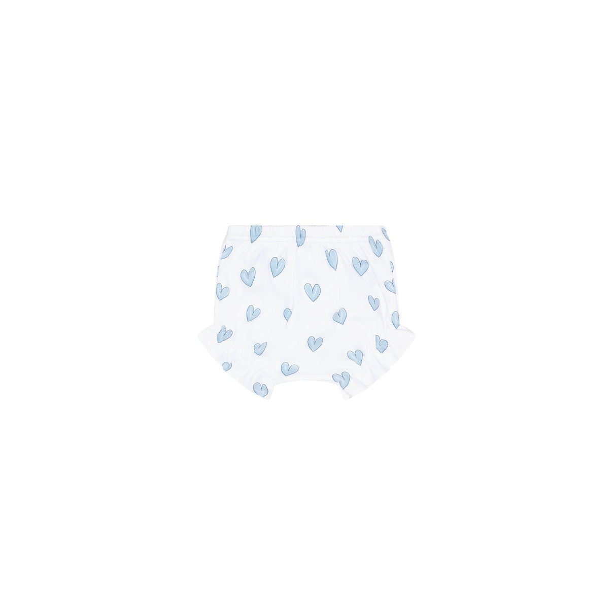 Blue Heart Print Diaper Cover Set - HoneyBug