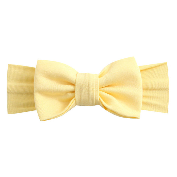 Happy Yellow Bow Headband - HoneyBug