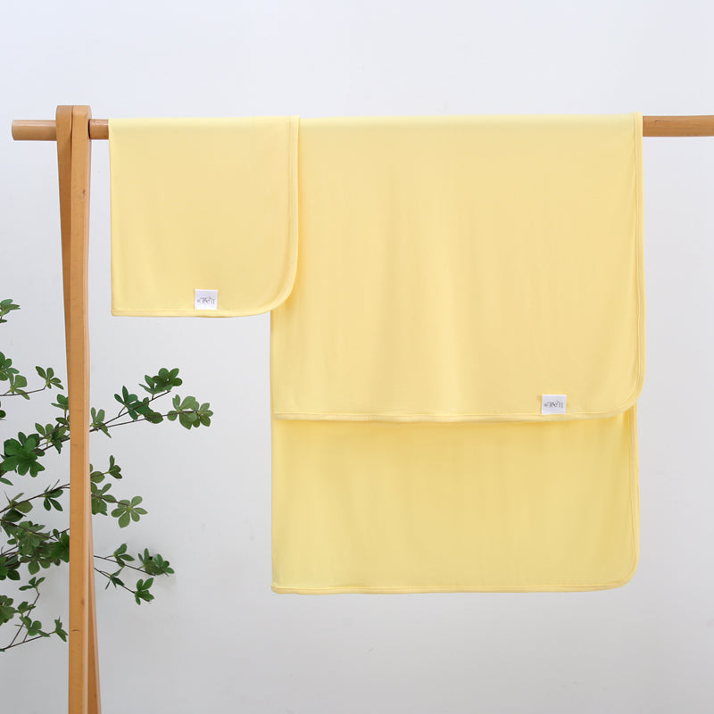 Happy Yellow Swaddle Blanket - HoneyBug