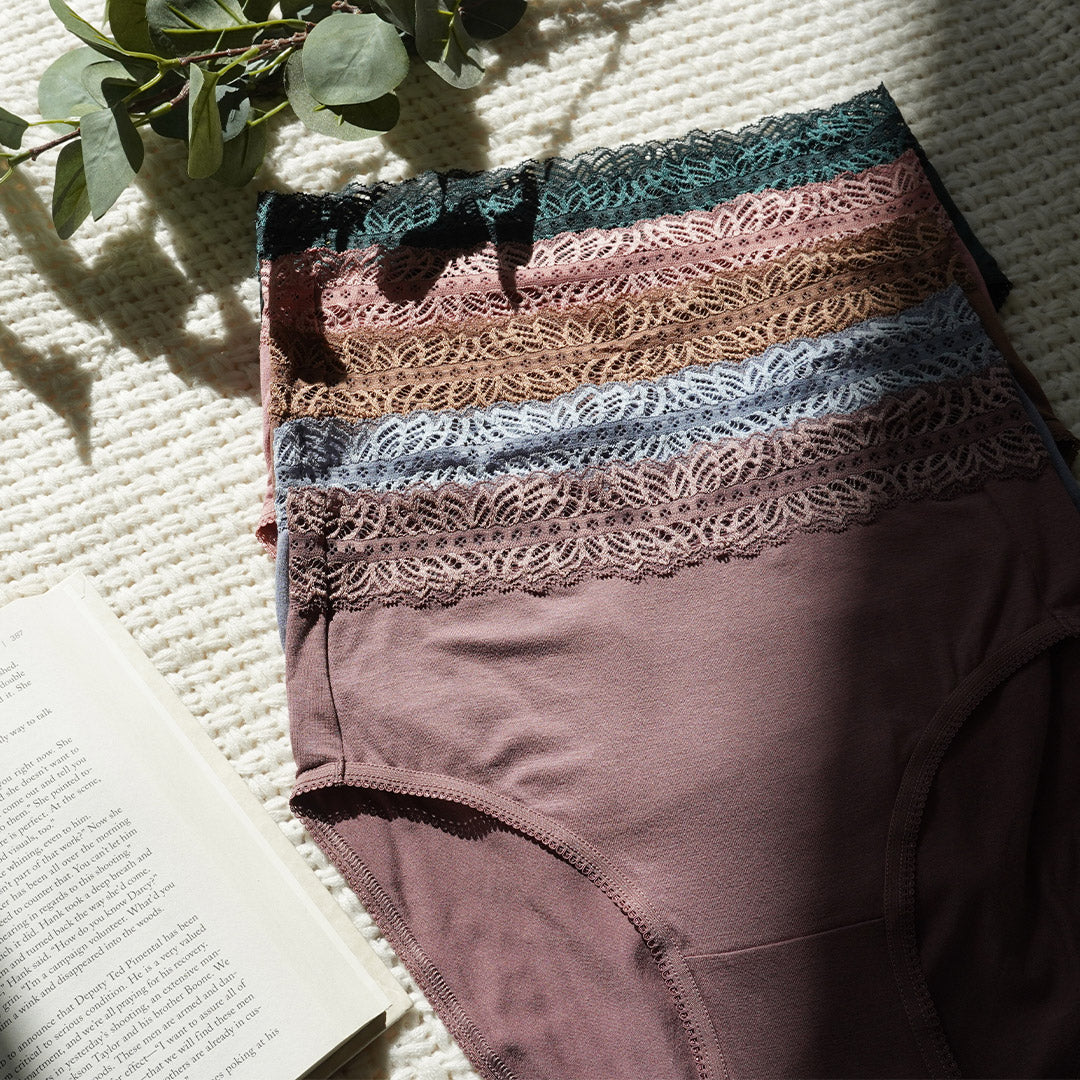High-Waisted Postpartum Recovery Panties (5-Pack) | Dusty Hues - HoneyBug