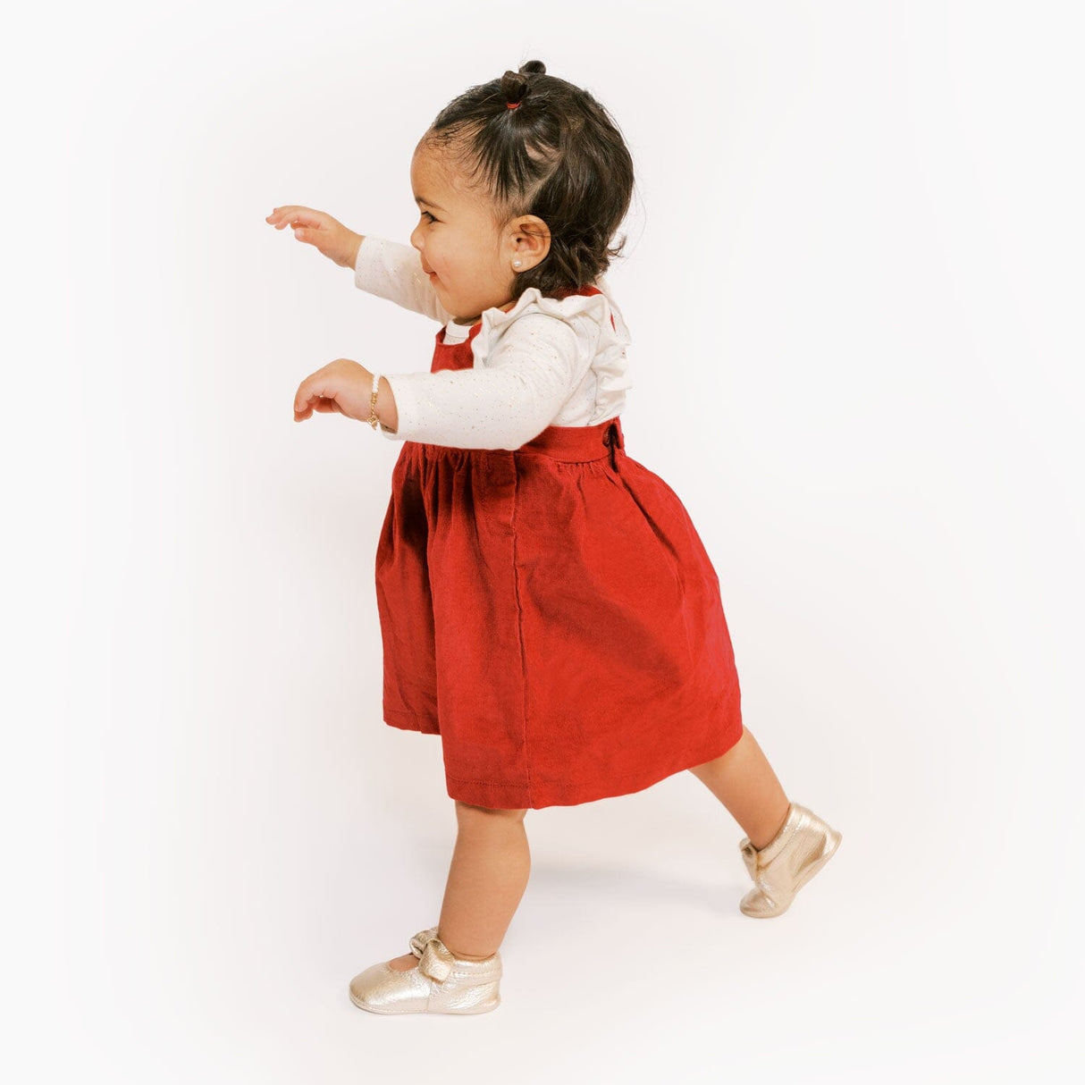 Newborn Platinum Knotted Bow Baby Shoe - HoneyBug