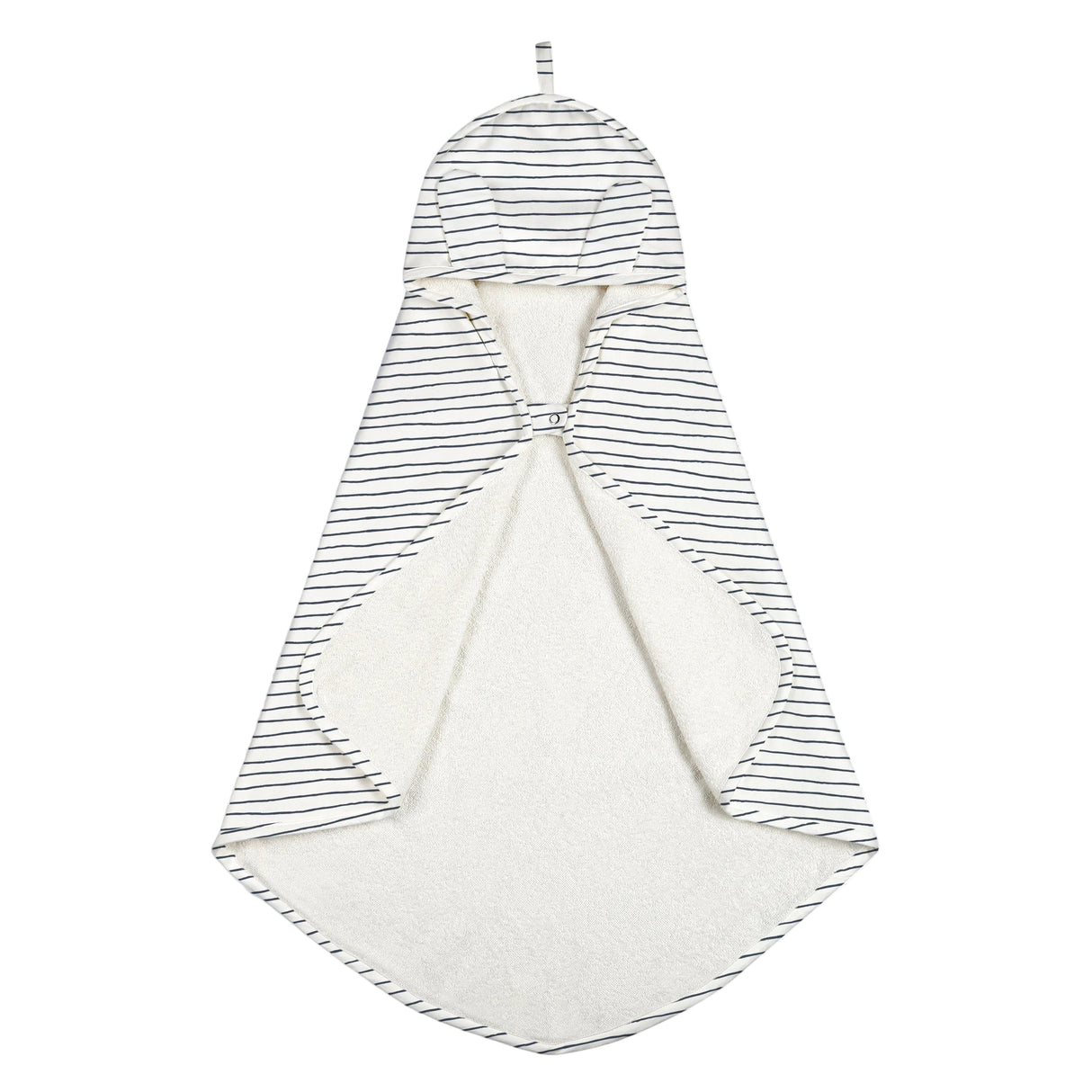 Organic Baby Towel - Navy Stripes