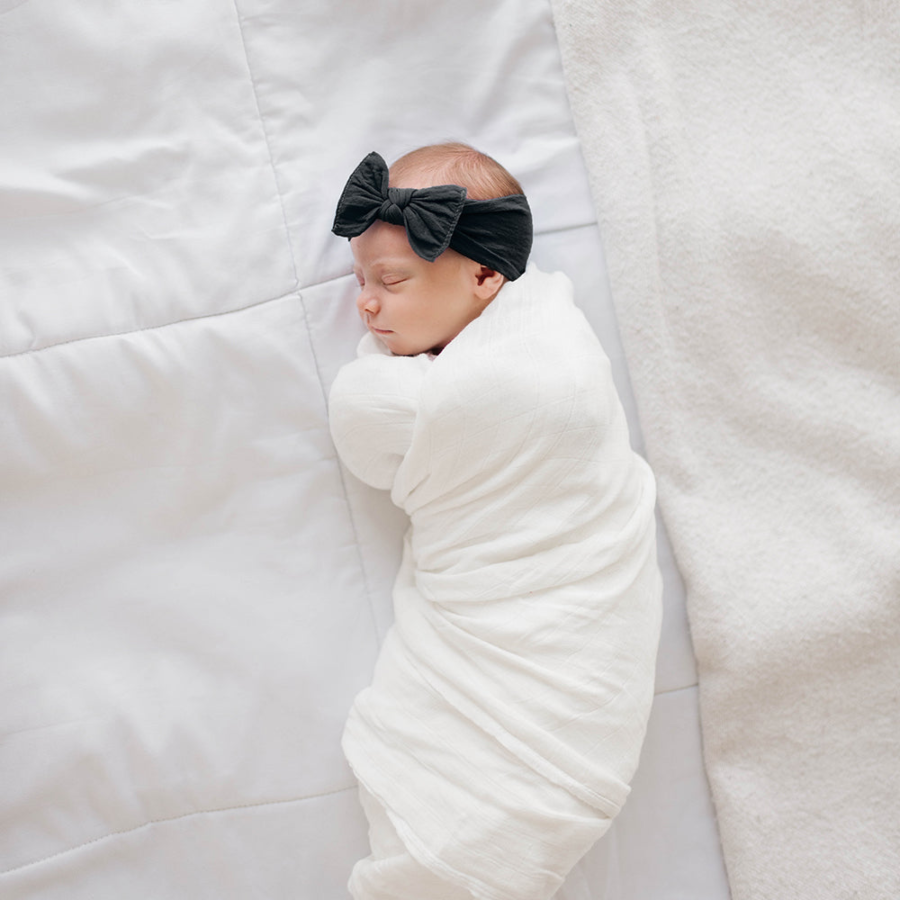 Baby Bloom Bows: Black - HoneyBug