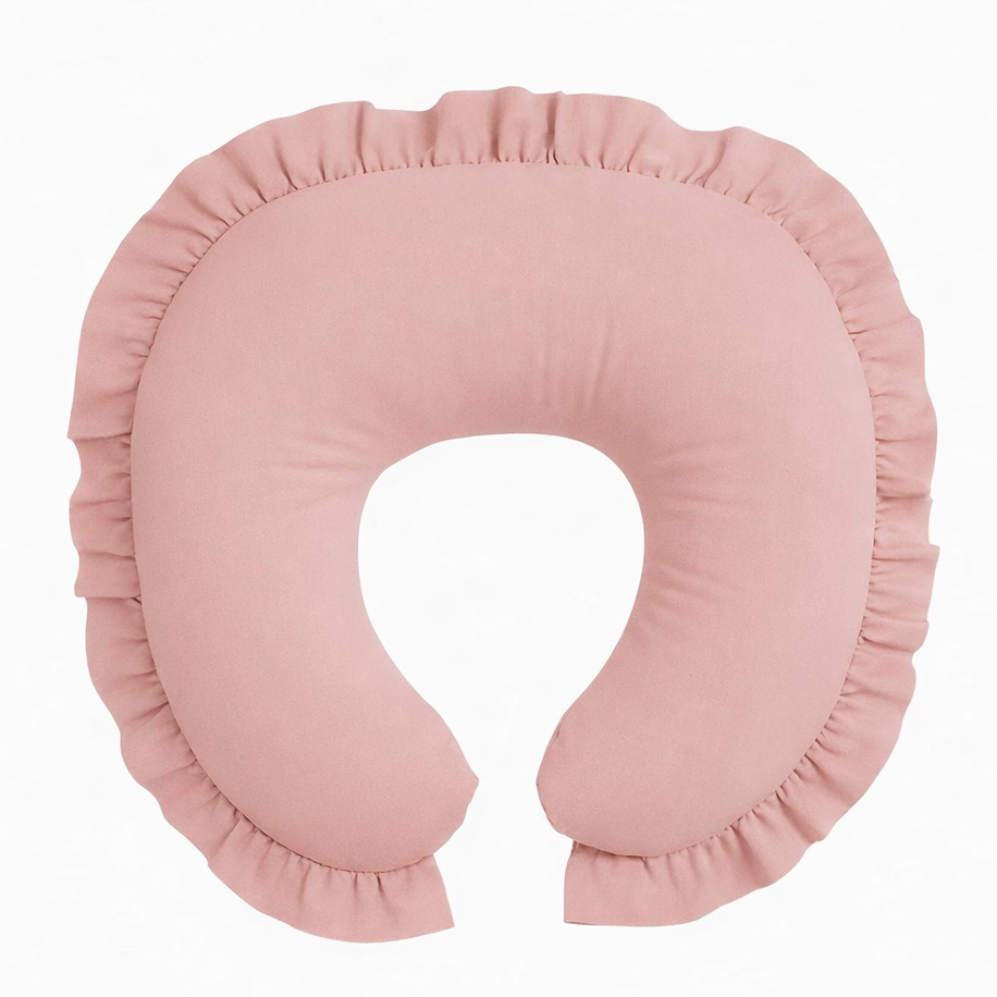 Pink Ruffle Nursing Pillow Cover