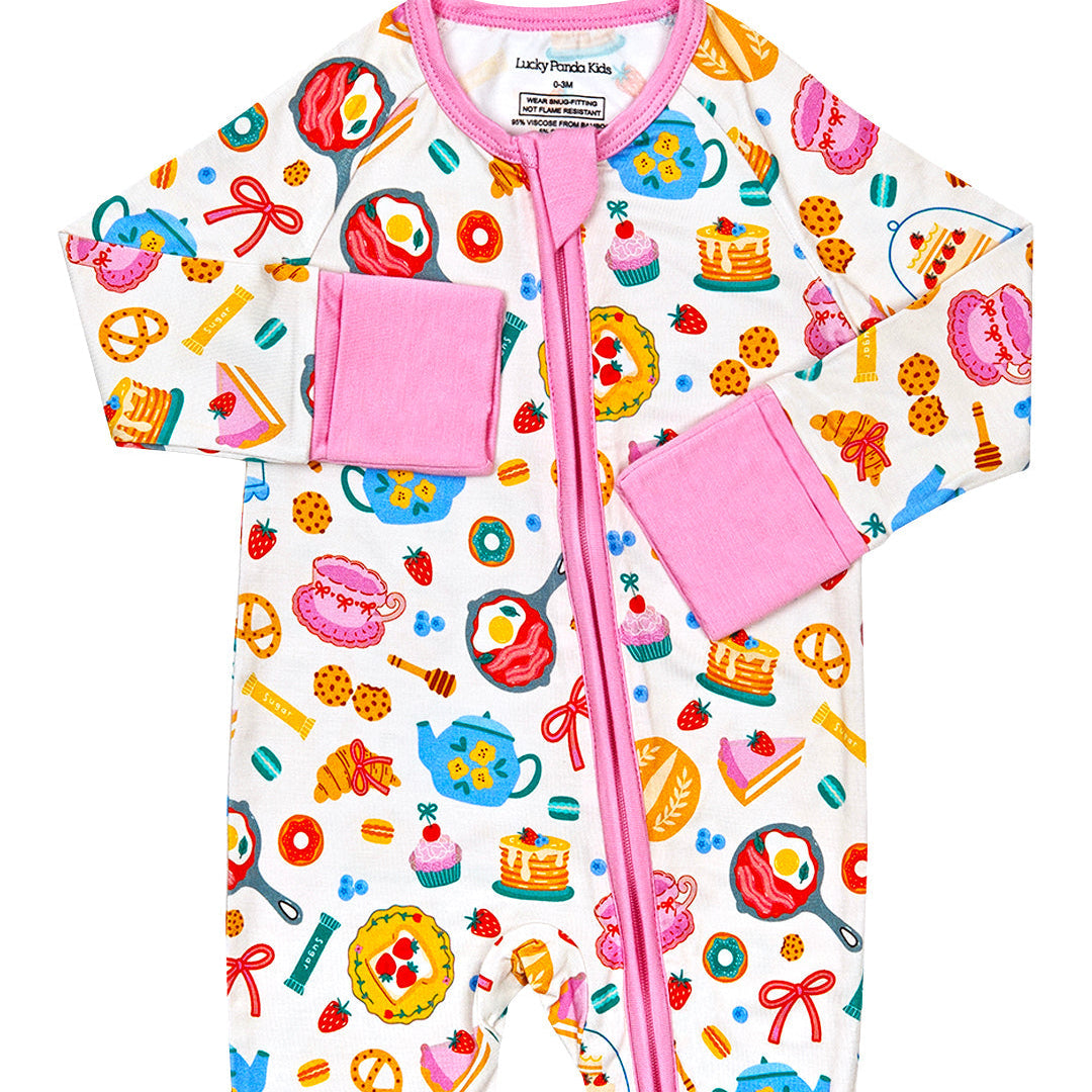 Bamboo Zip Romper | Breakfast Whimsy