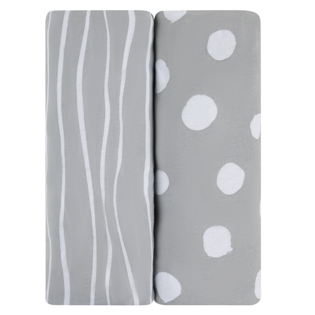 Crib Sheet Set - Grey & White Abstract - HoneyBug