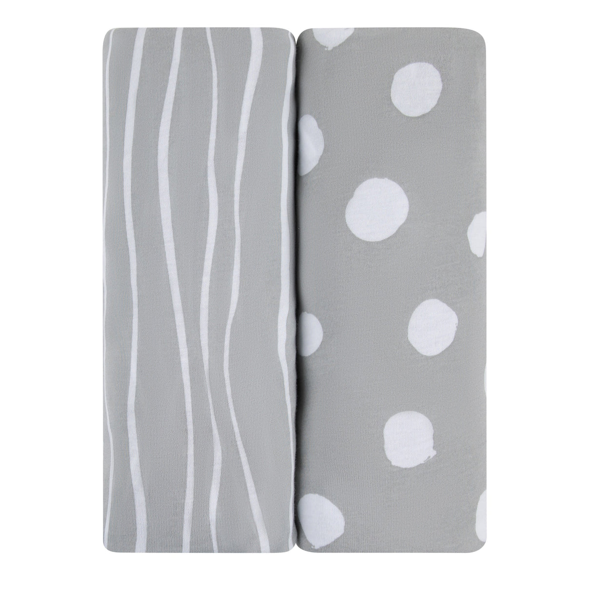 Changing Pad Cover | Cradle Sheet Set - Grey & White Abstract - HoneyBug