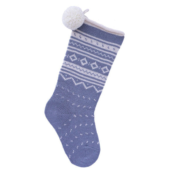Nordic Roll Cuff Stocking - Grey