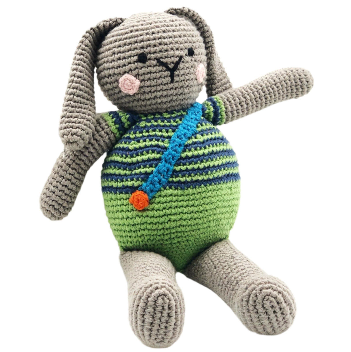 Stuffed Animal Bunny in Apple Green - HoneyBug