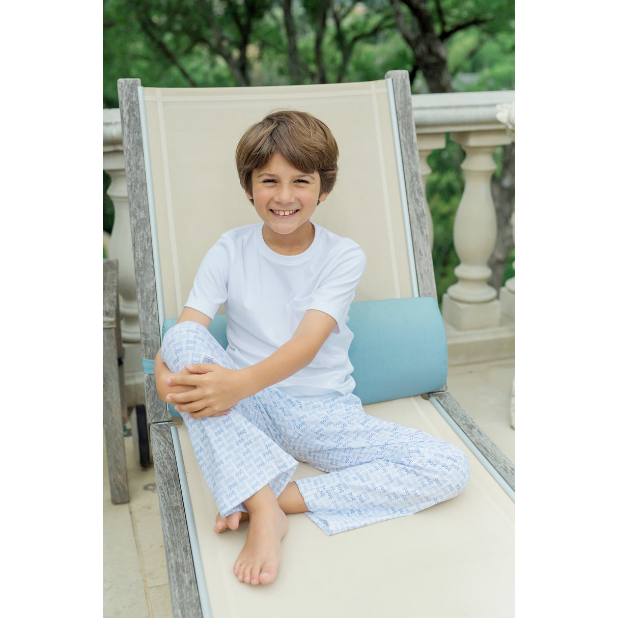 Charles Boys' Pima Cotton Pocket T-shirt - White - HoneyBug