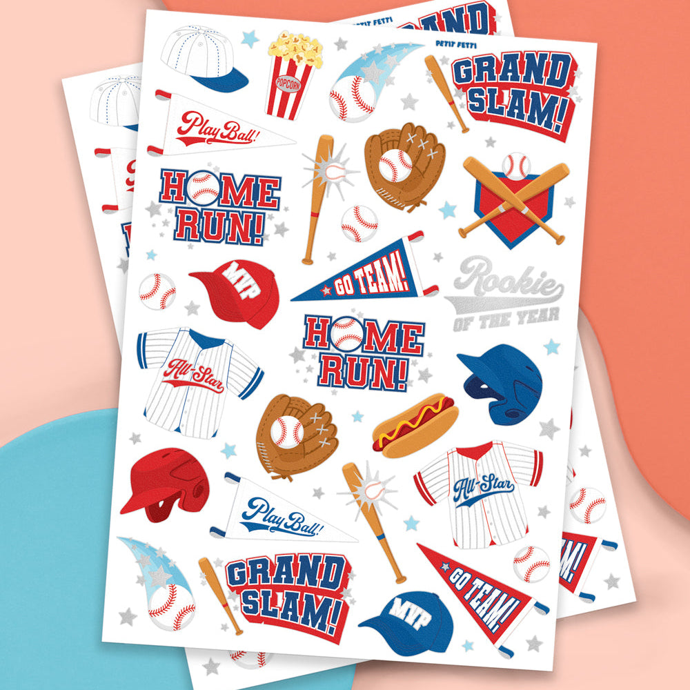 Home Run Tats - 25 temporary tattoos