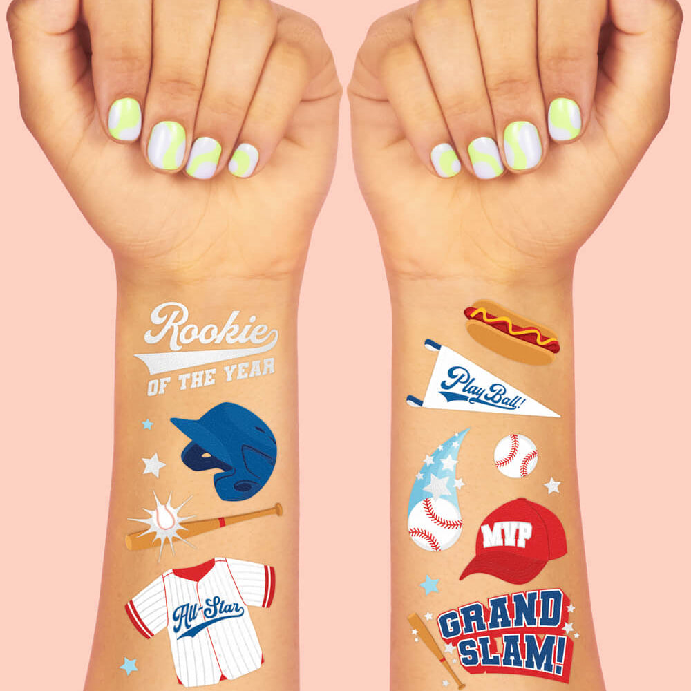 Home Run Tats - 50 temporary tattoos