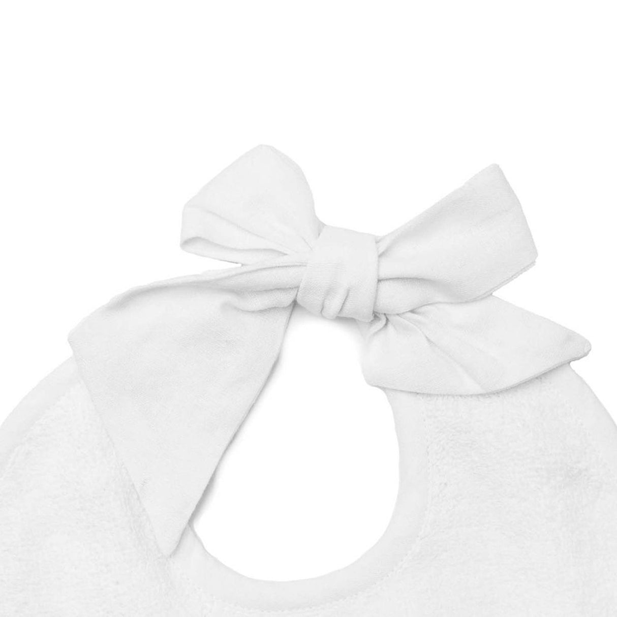 Newborn Bib | White Linen - HoneyBug