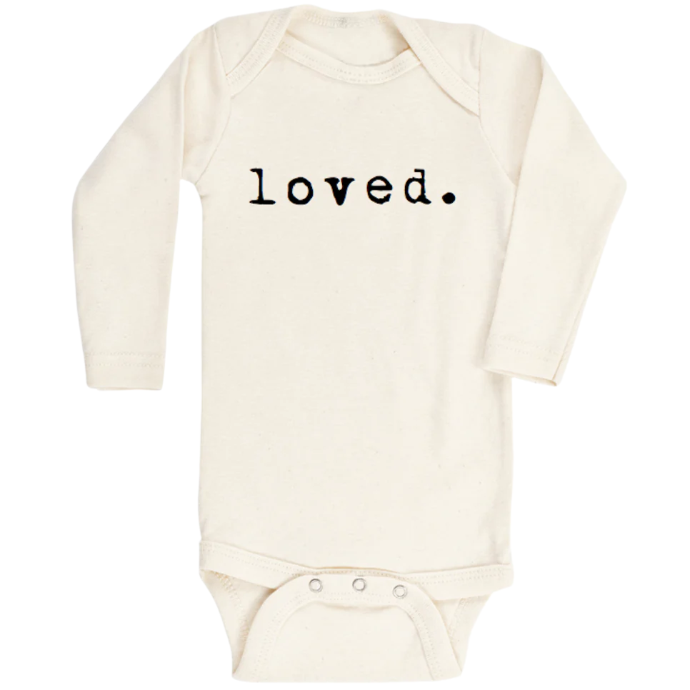 Loved. - Long Sleeve Organic Baby Bodysuit - HoneyBug