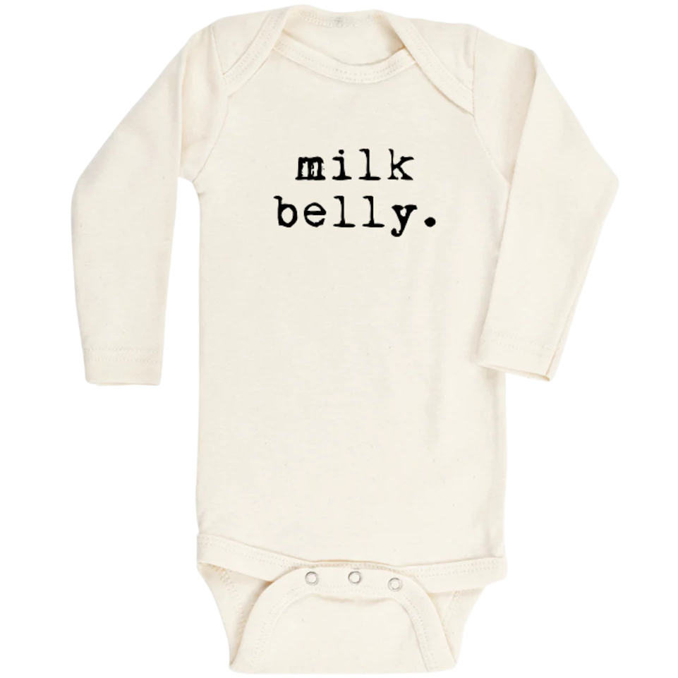 Milk Belly - Long Sleeve Organic Baby Bodysuit - HoneyBug